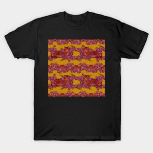 Sophisticated pattern with tiger on chartreuse T-Shirt